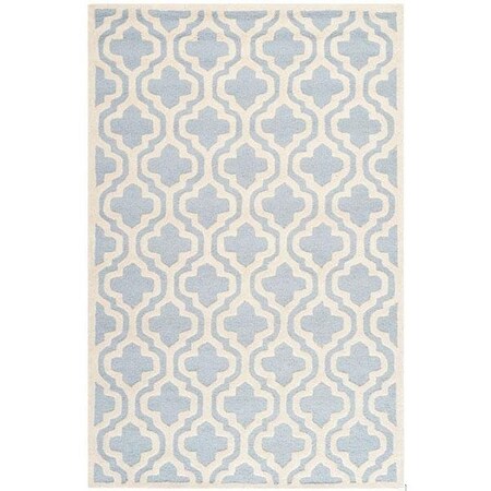 Safavieh Cambridge Hand Tufted Rectangle Rug- Light Blue - Ivory- 12 x 18 ft. CAM132A-1218
